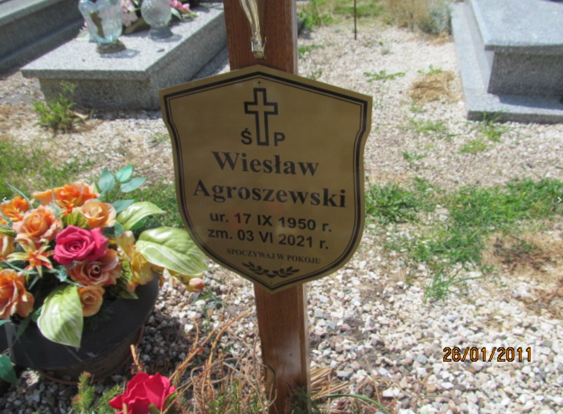 Wiesław Agroszewski  1950 Kobierzyce - Grobonet - Wyszukiwarka osób pochowanych